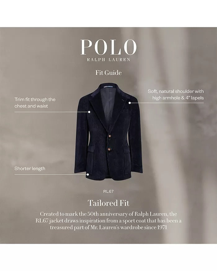 Polo Ralph Lauren Mens RL67 Herringbone Blazer Jacket Sport Coat Brown 40R