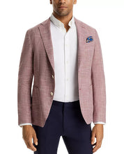 HUGO BOSS Hanry Melange Solid Soft Construction Slim Fit Sport Coat 40R Red