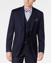 Lauren Ralph Lauren Mens Classic Fit Stretch Suit Jacket Navy Pinstripe 42L