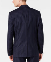 Lauren Ralph Lauren Mens Classic Fit Stretch Suit Jacket Navy Pinstripe 42L