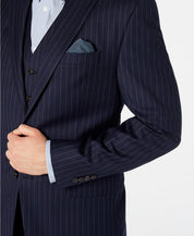 Lauren Ralph Lauren Mens Classic Fit Stretch Suit Jacket 44S Navy Pinstripe