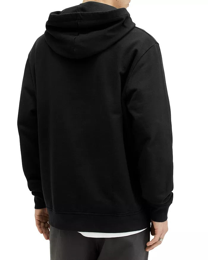ALL SAINTS Mens Logo Graphic Hoodie Sweatshirt XS Extra Small Black