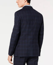Calvin Klein Mens Slim Fit Wool Suit Jacket Navy Blue 48R