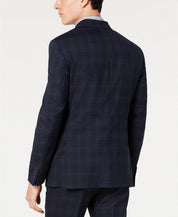 Calvin Klein Mens Slim Fit Wool Suit Jacket Blue 36R