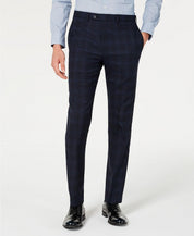 Calvin Klein Mens Slim Fit Wool Dress Pants Navy Blue 36 x 30