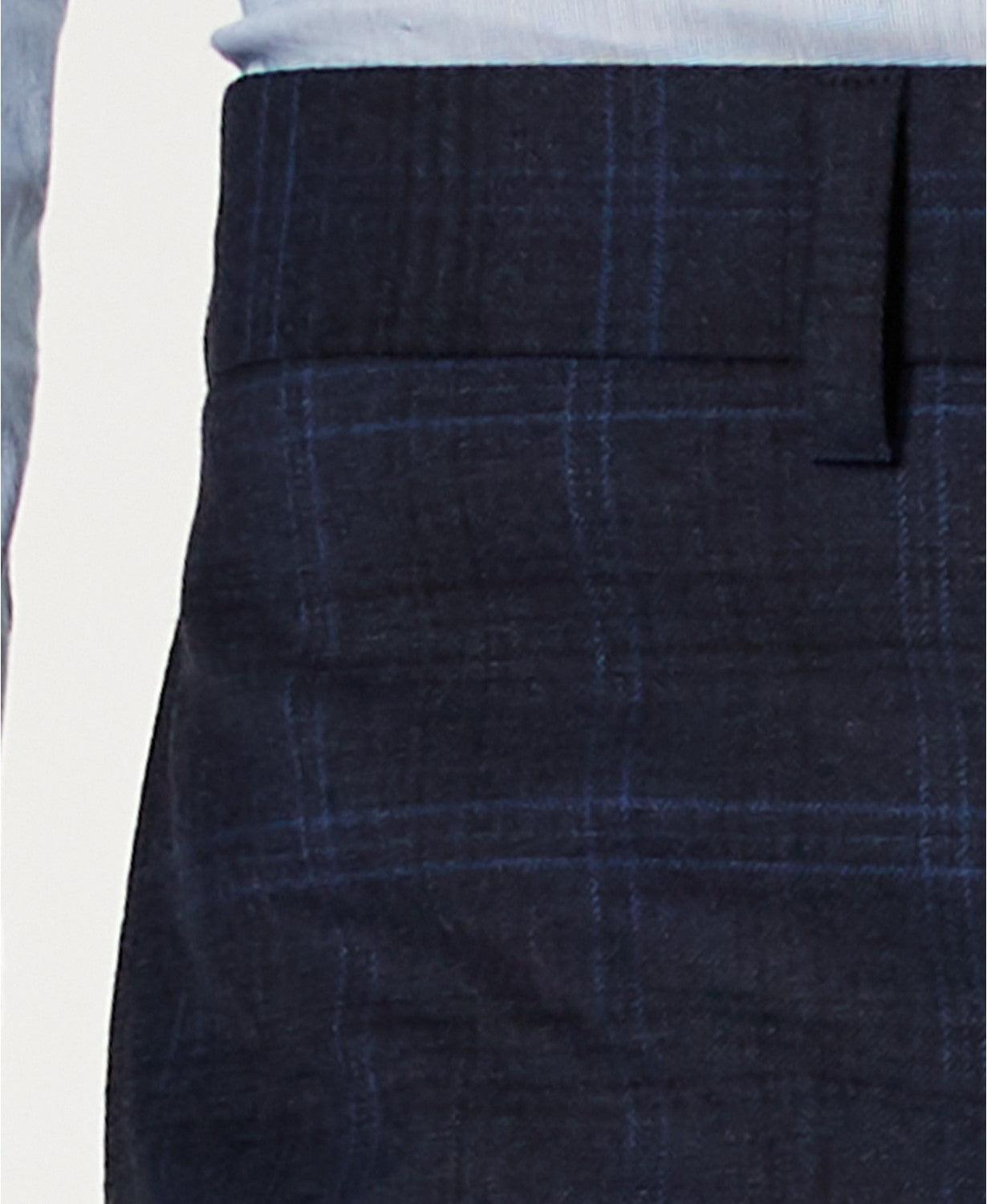 Calvin Klein Men's Slim Fit Wool Blend Dress Pants Navy  Blue 34 x 34