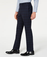 Calvin Klein Mens Slim Fit Wool Suit Dress Pants Navy Blue 30 x 30