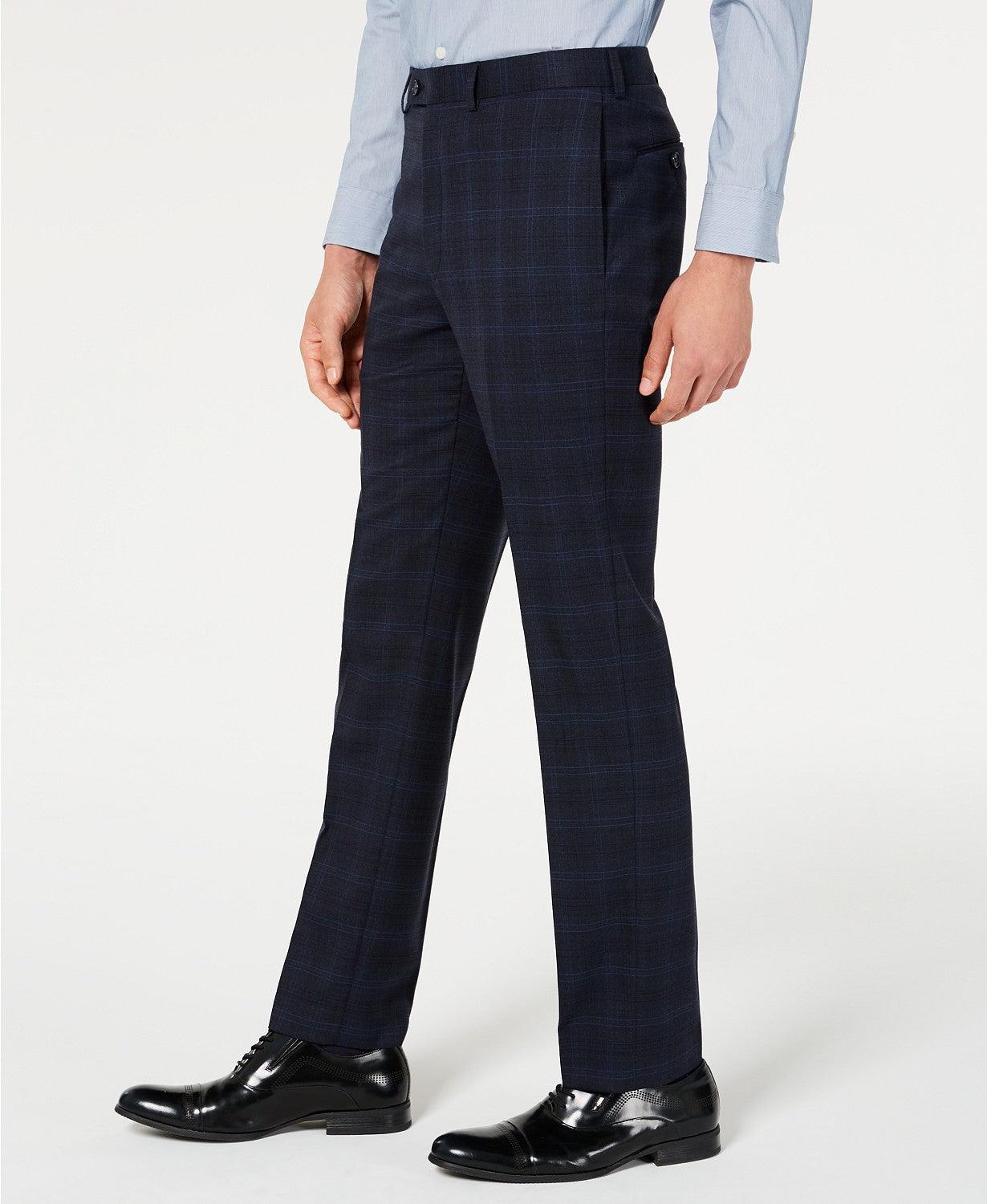 Calvin Klein Mens Slim Fit Dress Pants Navy Blue 30 x 30