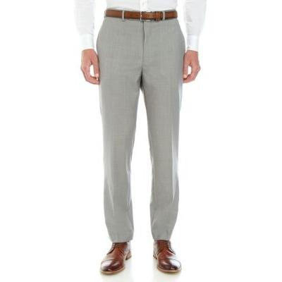 Calvin Klein Mens Slim fit Dress Pants 30 / 29 Light Grey Solid Stretch Wool