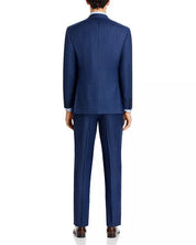 Canali Mens Siena Sut Jacket Blazer 40R Blue / Burgundy Screen Weave