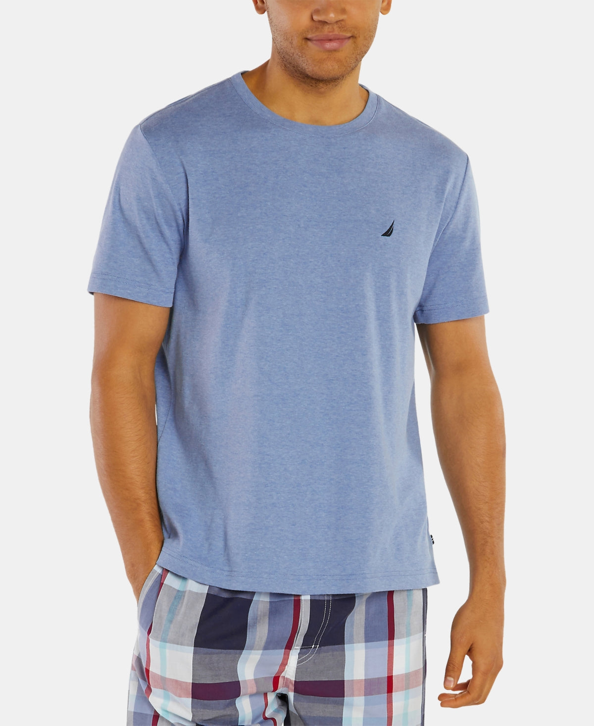 Nautica Men's Pajama T-Shirt Blue Heather Large