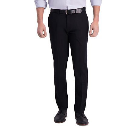 Haggar Mens Slim fit Chinos Pants 36 / 29 Black Solid