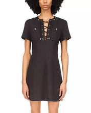 MICHAEL Michael Kors Womens Lace Up Mod Dress Size 0 Black