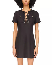 MICHAEL Michael Kors Womens Lace Up Mod Dress Size 8 Black