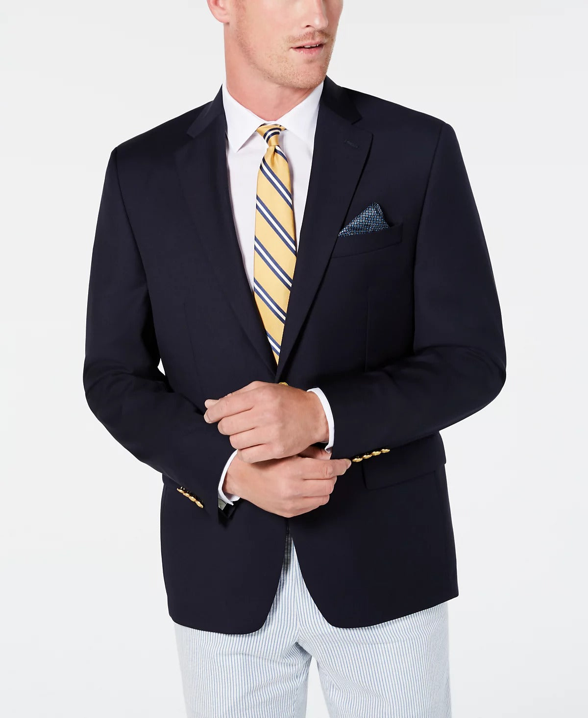Lauren Ralph Lauren Men's Classic-Fit Navy Blazer Sport Coat 40R Gold Buttons