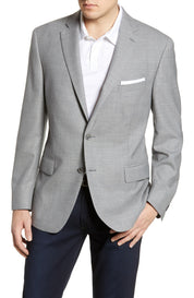 Hart Schaffner Marx Mens Regular fit Sport Coat Blazer 40 R Silver Gray Wool