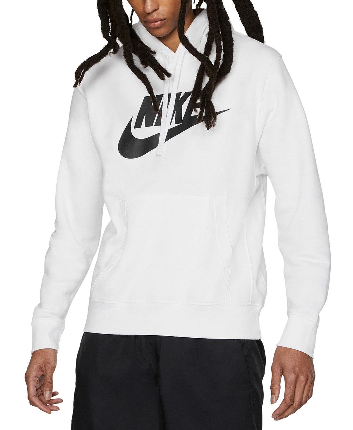 Nike Men's Sportswear Fleece Hoodie White Sweatshirt XL