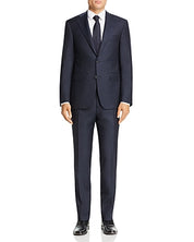Canali Capri Melange Twill Solid Slim Fit Suit 38 S / 32 Waist Navy Blue
