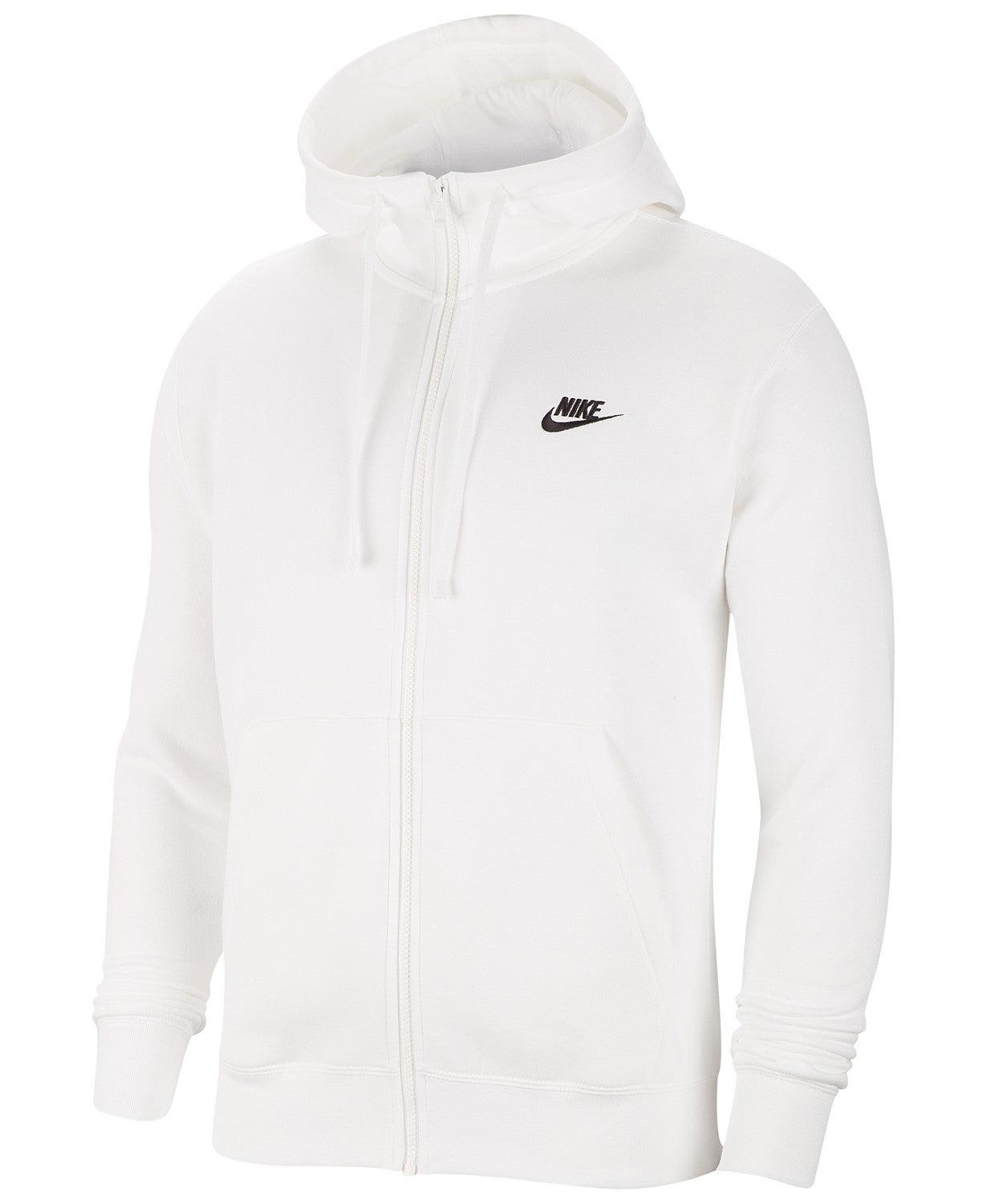 Nike Mens Regular fit Hoodie Sweatshirt XXL White Solid Full Zip