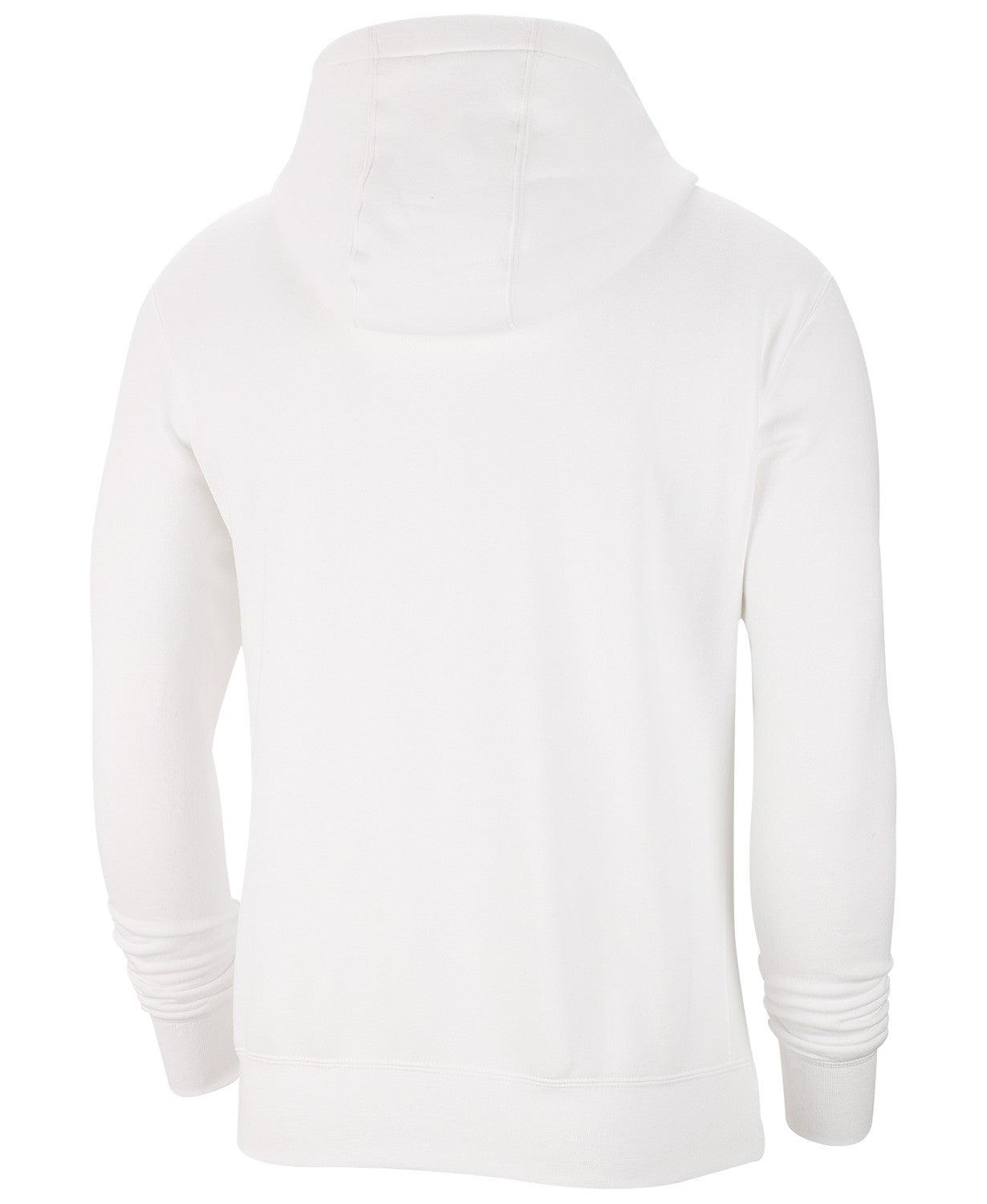 Nike Men Regular fit Long Sleeve Hoodie Sweatshirt XXL White Solid Full Zip