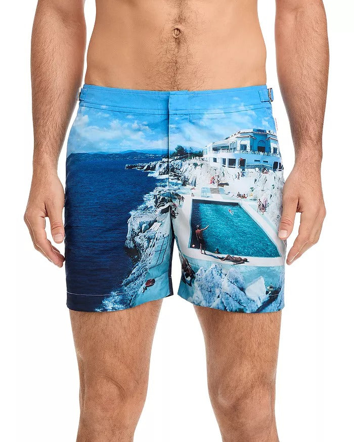 Orlebar Brown Bulldog Hulton Getty Photo Print Regular Fit 6 Swim Trunks Size 38