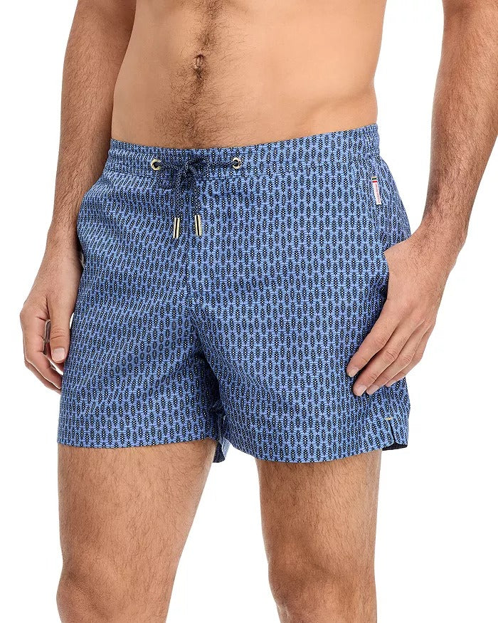 Orlebar Brown Setter Draw Perez Geo Print Regular Fit 4.5" Swim Trunks Size 34