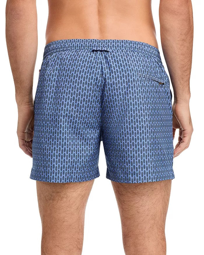 Orlebar Brown Setter Draw Perez Geo Print Regular Fit 4.5" Swim Trunks Size 34