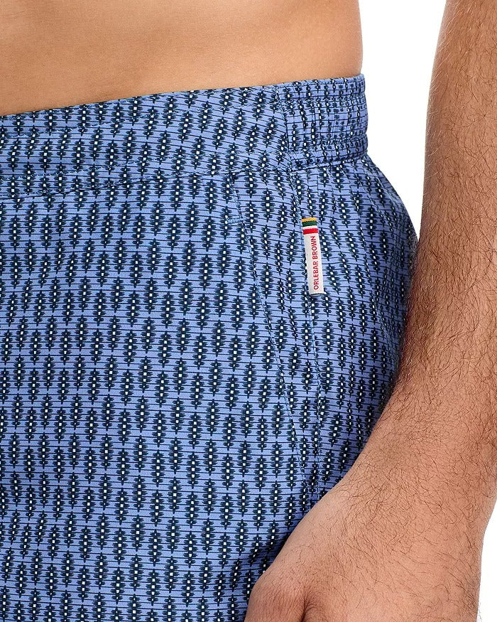 Orlebar Brown Setter Draw Perez Geo Print Regular Fit 4.5" Swim Trunks Size 34