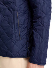 Peter Millar Mens Crown Suffolk Quilted Jacket Coat Medium Navy Blue