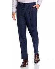 Vince Melange Solid Slim Fit Wool Dress Pants Size 30 / Unfinished Hem Navy Blue