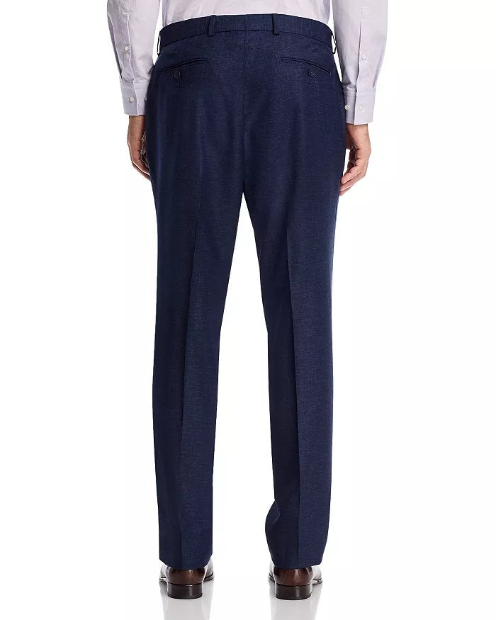 Vince Melange Solid Slim Fit Wool Dress Pants Size 30 / Unfinished Hem Navy Blue