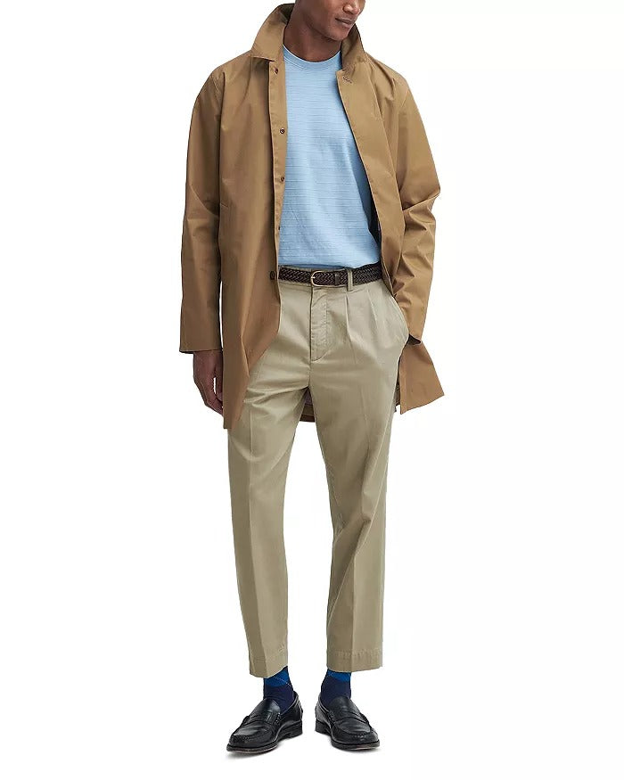 Barbour Mens Lorden Waterproof Overcoat Coat Small Brown