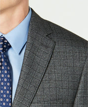 Michael Kors Men's Classic-Fit Black White Check Sport Coat 44S Plaid