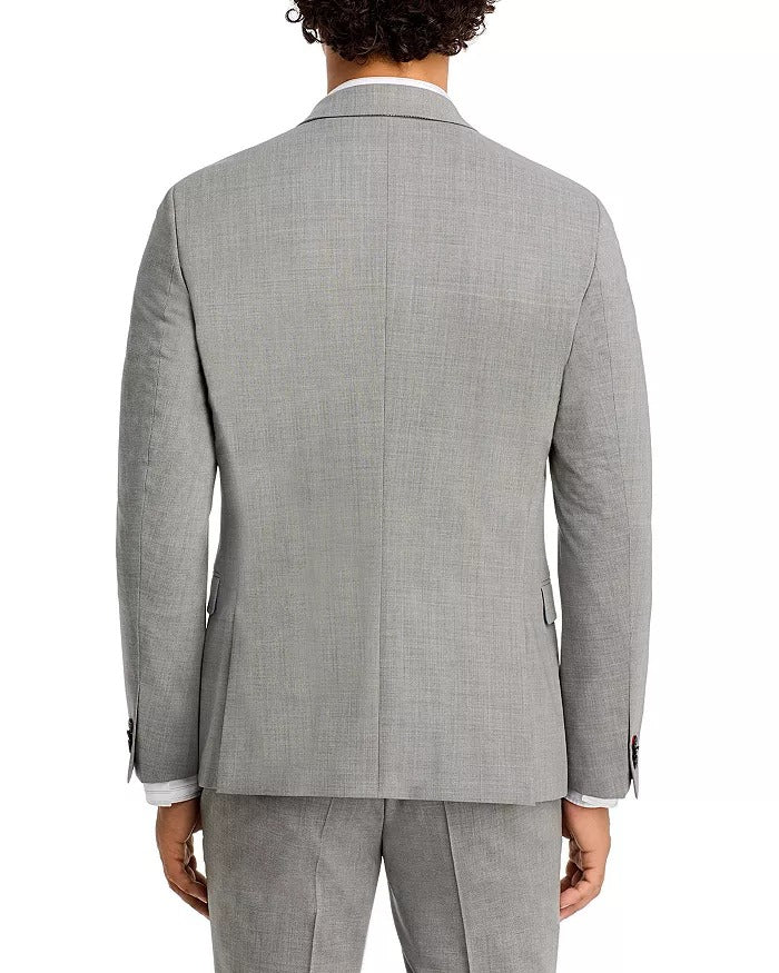HUGO BOSS Mens Arti Solid Extra Slim Fit Suit Jacket Sport Coat 46R Light Grey