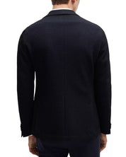 Hugo Boss Mens C-Hanry-233 Textured Slim Fit Sport Coat Blazer 38R Navy Blue