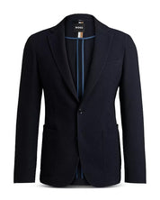 Hugo Boss Mens C-Hanry-233 Textured Slim Fit Sport Coat Blazer 38R Navy Blue
