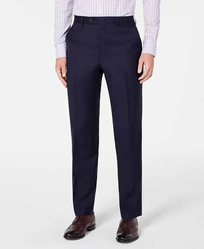 Lauren Ralph Lauren Mens Classic fit Dress Pants 34 / 32 Navy Blue Solid Stretch