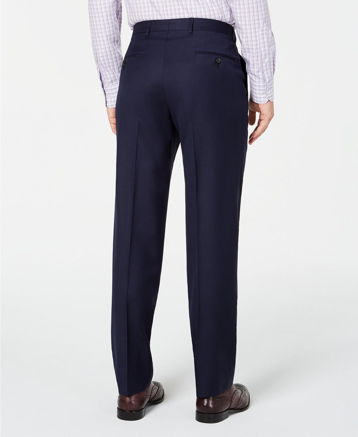 Lauren Ralph Lauren Mens Classic fit Wool Dress Pants 40 / 34 Navy  Blue Solid