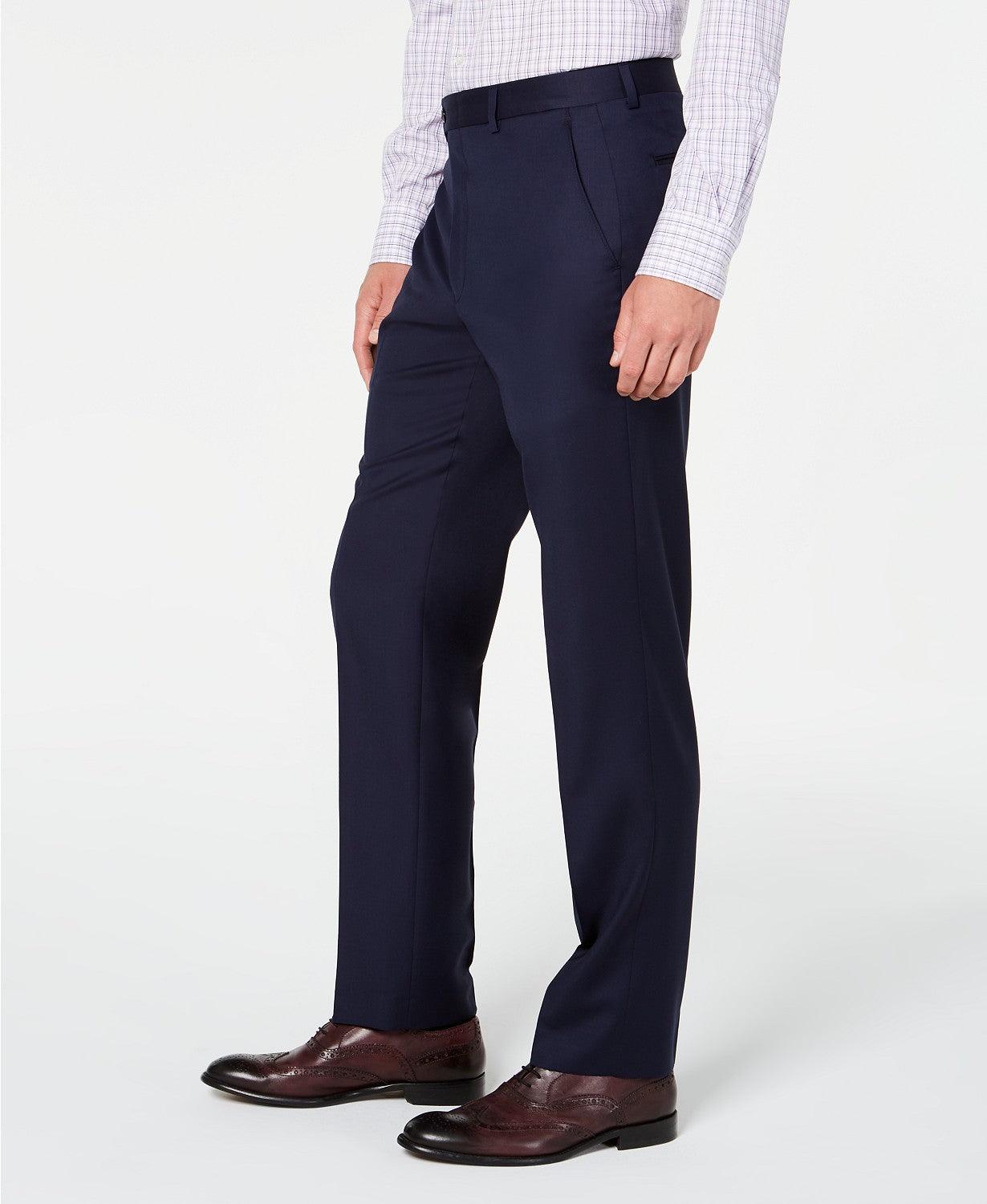 Lauren Ralph Lauren Mens Classic fit Wool Dress Pants 40 / 34 Navy  Blue Solid