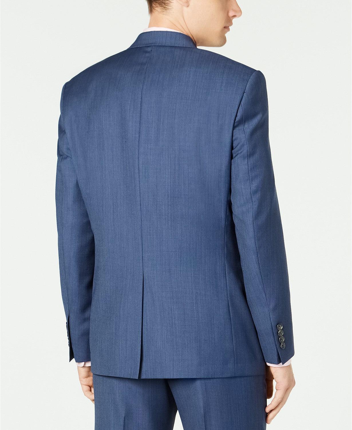 Lauren Ralph Lauren Mens Classic fit Suit Jacket Blazer 42 L Blue Solid Stretch