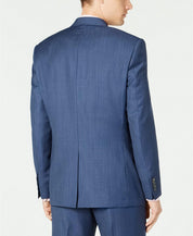 Lauren Ralph Lauren Mens Classic fit Suit Jacket Blazer 38 R Blue Birdseye Stretch