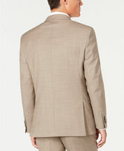 Tommy Hilfiger Mens Modern fit Wool Suit Jacket Blazer 40 S Tan Brown Solid