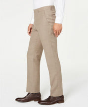 Tommy Hilfiger Mens Modern fit Wool Dress Pants 33 / 30 Tan Light Brown Solid