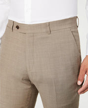 Tommy Hilfiger Mens Modern fit Wool Dress Pants 33 / 30 Tan Light Brown Solid