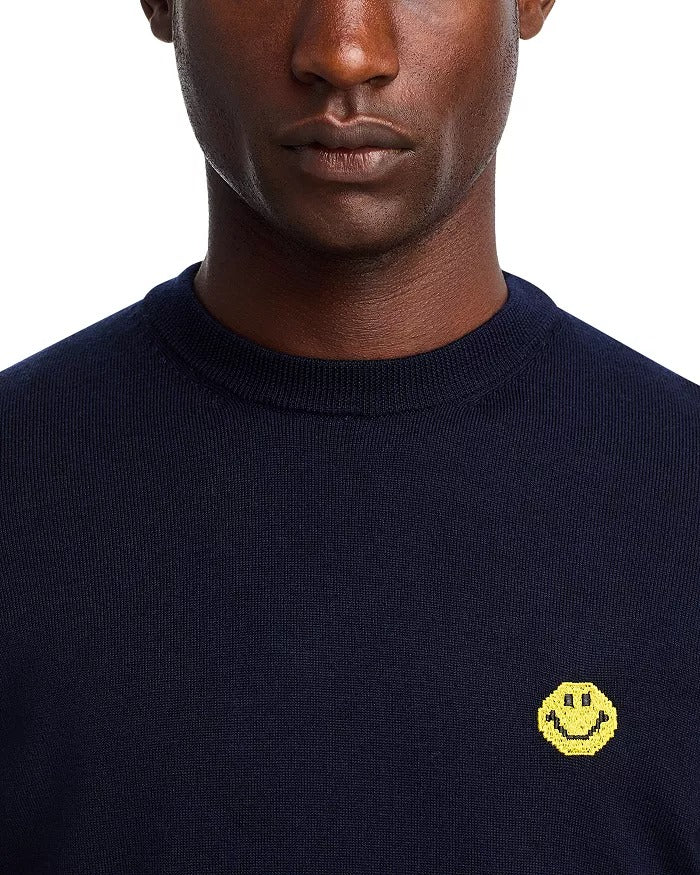Joshua Sanders Mens Regular fit Long Sleeve Crewneck Sweater XS Crew Neck Blue