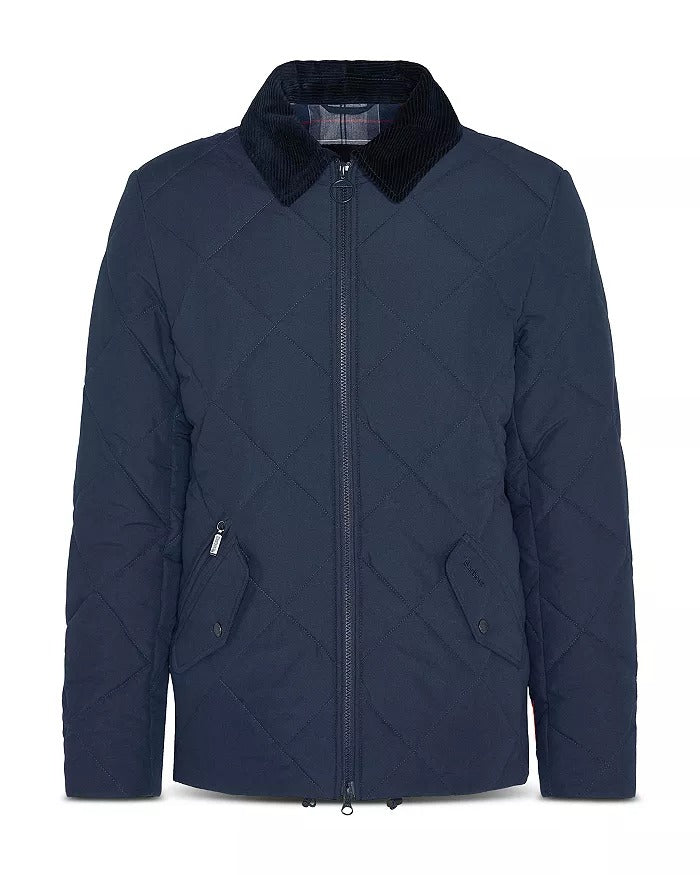 Barbour Mens City Chelsea Quilted Jacket Small Navy Blue