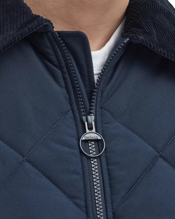 Barbour Mens City Chelsea Quilted Jacket Large Navy Blue