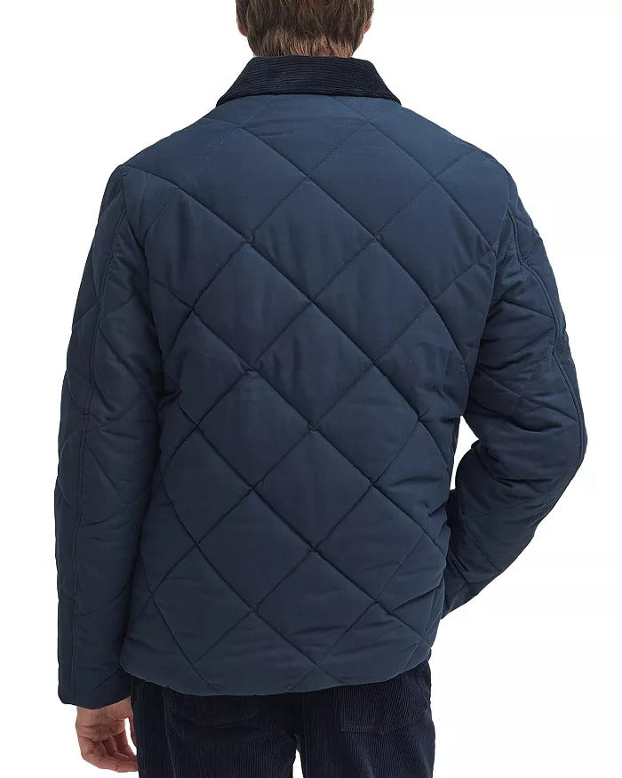 Barbour Mens City Chelsea Quilted Jacket Large Navy Blue