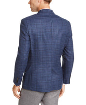 Lauren Ralph Lauren Classic-Fit UltraFlex Stretch Blue Plaid Sport Coat 54L