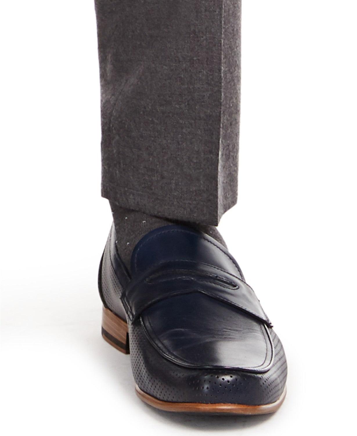 Bar Iii Mens Slim fit Wool Dress Pants 34 / 30 Charcoal Grey Solid